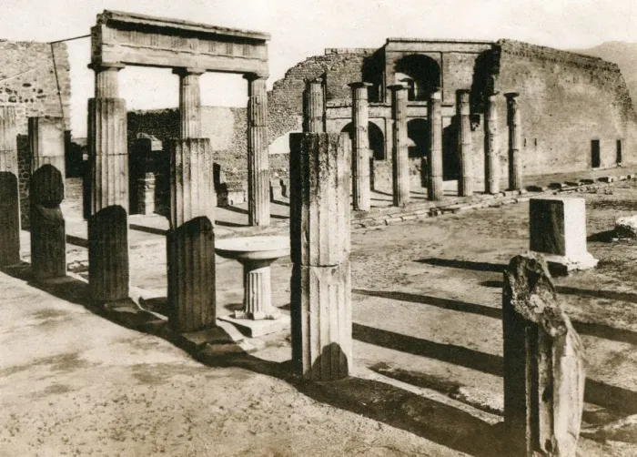 Framed Print : Foro triangolare, Pompeii, Italy, c1900s Framed Print : Foro triangolare, Pompeii, Italy, c1900s