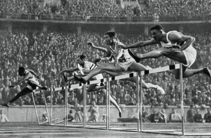 Framed Print : Forrest Towns, American Olympic champion in the 110 metres hurdles, 1936 Framed Print : Forrest Towns, American Olympic champion in the 110 metres hurdles, 1936