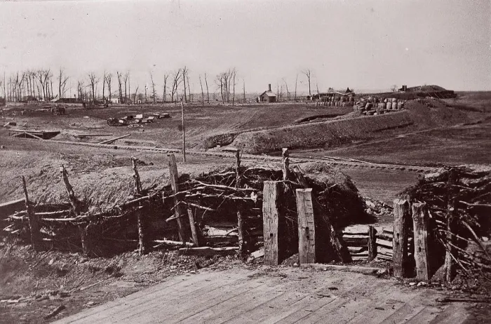 Framed Print : Fort Beauregard, Manassas, VA, 1861-65. Creator: Andrew Joseph Russell Framed Print : Fort Beauregard, Manassas, VA, 1861-65. Creator: Andrew Joseph Russell