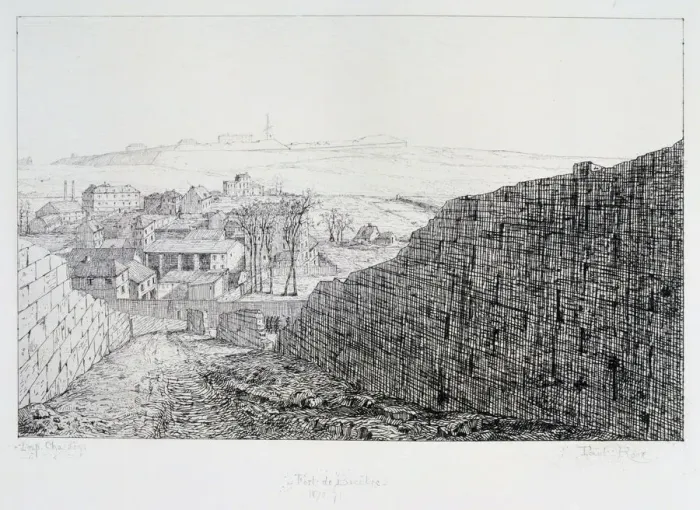 Framed Print : Fort de Bicetre, Siege of Paris, 1870-1871. Artist: Paul Roux Framed Print : Fort de Bicetre, Siege of Paris, 1870-1871. Artist: Paul Roux