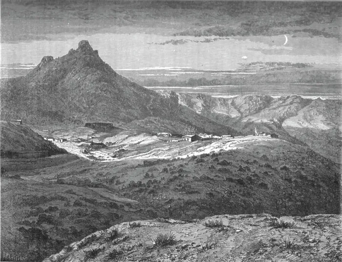 Framed Print : Fort Bowie, Arizona; scene of the Apache attack; Ten days journey in southern Arizona; Creator: Unknown Framed Print : Fort Bowie, Arizona; scene of the Apache attack; Ten days journey in southern Arizona; Creator: Unknown