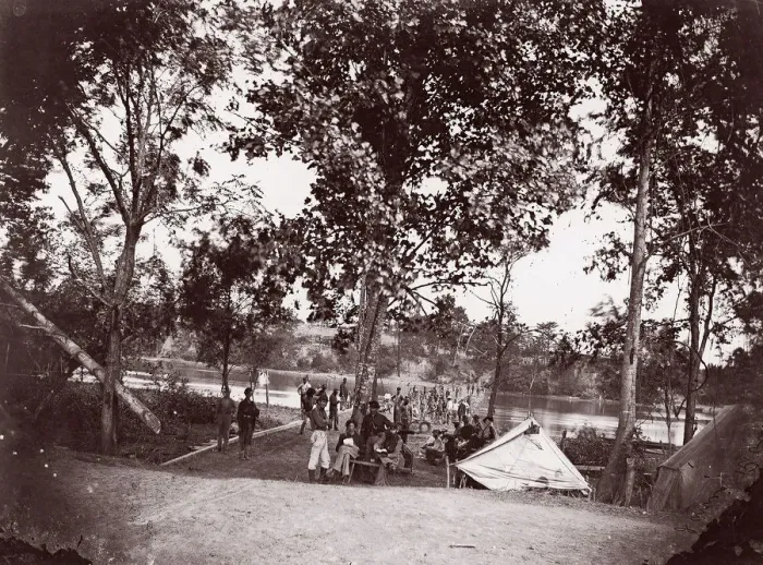 Framed Print : Fort Brady, James River, 1864. Creator: Andrew Joseph Russell Framed Print : Fort Brady, James River, 1864. Creator: Andrew Joseph Russell