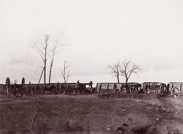 Fort Brady, Virginia, near Dutch Gap, 1865. Creator: William Frank Browne