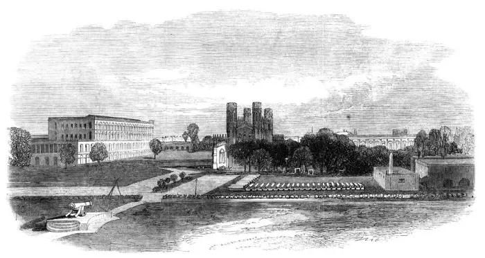 Framed Print : Fort Church and South Barracks, Calcutta, India, 1870 Framed Print : Fort Church and South Barracks, Calcutta, India, 1870