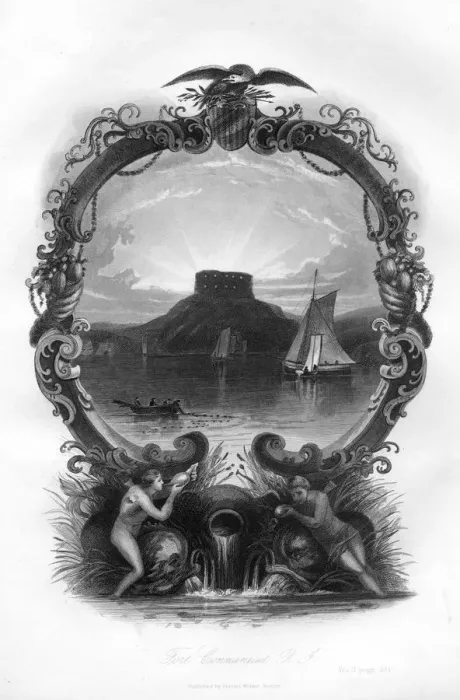 Framed Print : Fort Connanicut, Rhode Island, 1855 Framed Print : Fort Connanicut, Rhode Island, 1855
