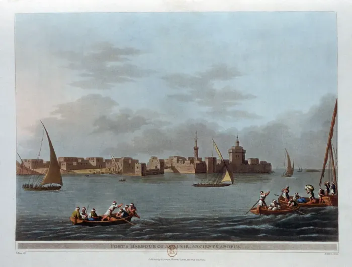 Framed Print : Fort and Harbour of Aboukir, Ancient Canopus, Egypt, 1801. Artist: Thomas Milton Framed Print : Fort and Harbour of Aboukir, Ancient Canopus, Egypt, 1801. Artist: Thomas Milton