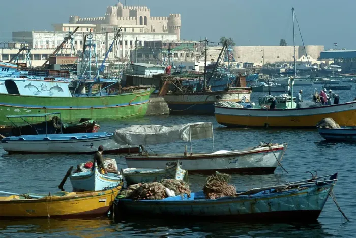 Framed Print : Fort and Harbour, Alexandria, Egypt, 2007. Creator: Ethel Davies Framed Print : Fort and Harbour, Alexandria, Egypt, 2007. Creator: Ethel Davies