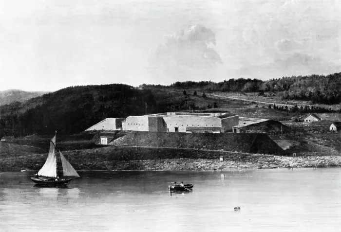 Framed Print : Fort Knox, Maine, 1870-1875. Artist: Seth Eastman Framed Print : Fort Knox, Maine, 1870-1875. Artist: Seth Eastman