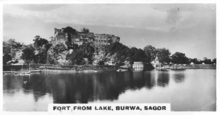 Framed Print : Fort from the lake, Burwa, Sagor, India, c1925 Framed Print : Fort from the lake, Burwa, Sagor, India, c1925