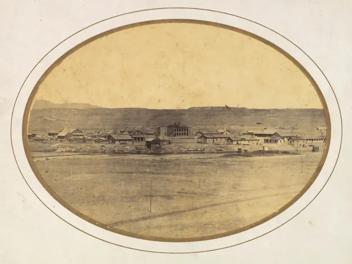 Framed Print : Fort Laramie, Wyoming, ca. 1866. Creator: Attributed to Ridgway Glover ( Framed Print : Fort Laramie, Wyoming, ca. 1866. Creator: Attributed to Ridgway Glover (