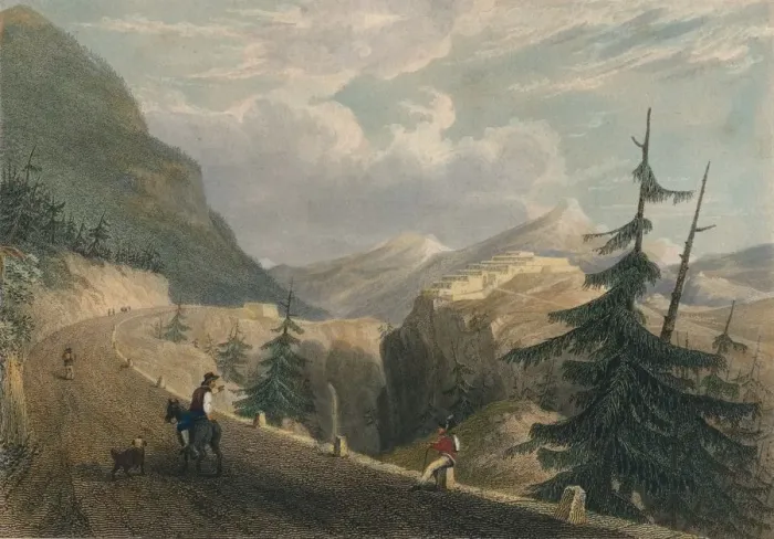 Framed Print : Fort Lesseillon, near Bramante, 1827. Creator: Thomas Barber Framed Print : Fort Lesseillon, near Bramante, 1827. Creator: Thomas Barber