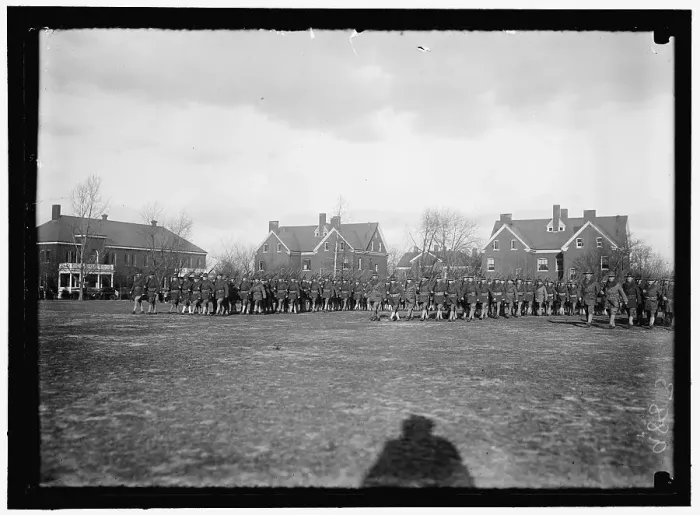 Framed Print : Fort Myer Officers Training School, between 1916 and 1918. Creator: Harris & Ewing. Fort Myer Officers Training School, between 1916 and 1918. Creator: Harris & Ewing Framed Print : Fort Myer Officers Training School, between 1916 and 1918. Creator: Harris & Ewing. Fort Myer Officers Training School, between 1916 and 1918. Creator: Harris & Ewing