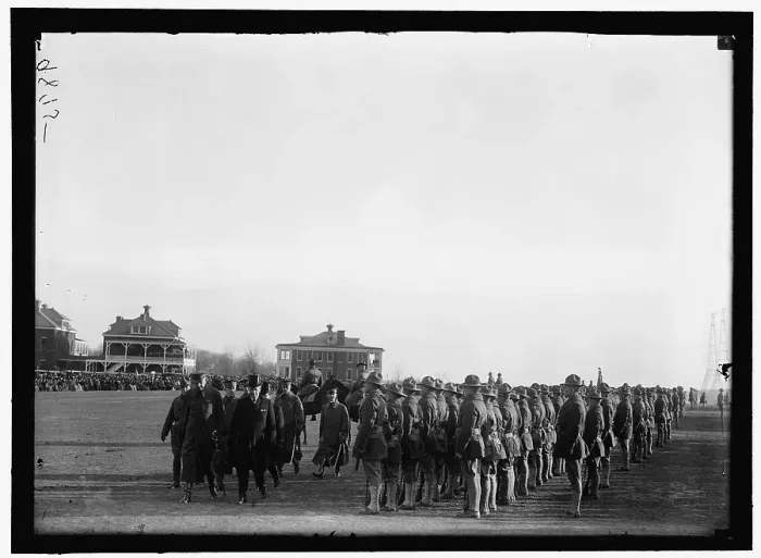 Framed Print : Fort Myer Officers Training School, between 1916 and 1918. Creator: Harris & Ewing. Fort Myer Officers Training School, between 1916 and 1918. Creator: Harris & Ewing Framed Print : Fort Myer Officers Training School, between 1916 and 1918. Creator: Harris & Ewing. Fort Myer Officers Training School, between 1916 and 1918. Creator: Harris & Ewing