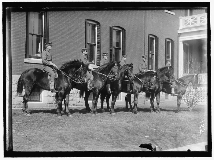 Framed Print : Fort Myer, unidentified group of officers on horseback, between 1909 and 1914. Creator: Harris & Ewing. Fort Myer, unidentified group of officers on horseback, between 1909 and 1914. Creator: Harris & Ewing Framed Print : Fort Myer, unidentified group of officers on horseback, between 1909 and 1914. Creator: Harris & Ewing. Fort Myer, unidentified group of officers on horseback, between 1909 and 1914. Creator: Harris & Ewing