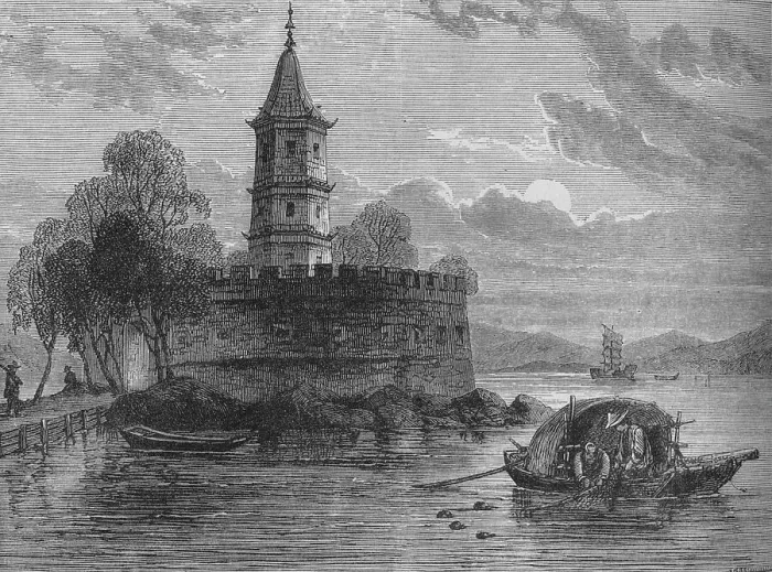 Framed Print : Fort on the Peiho River, c1880 Framed Print : Fort on the Peiho River, c1880