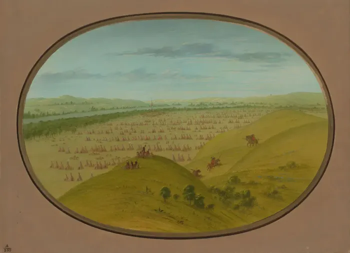 Framed Print : Fort Pierre, 1861 / 1869. Creator: George Catlin Framed Print : Fort Pierre, 1861 / 1869. Creator: George Catlin