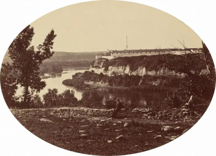Framed Print : Fort Snelling, c. 1865. Creator: Joel E Whitney Framed Print : Fort Snelling, c. 1865. Creator: Joel E Whitney