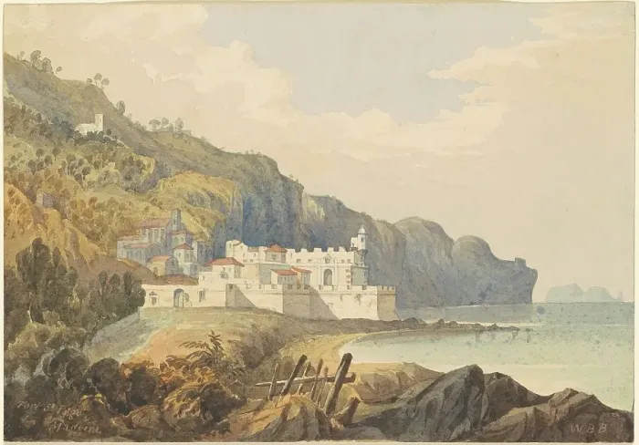 Framed Print : Fort St Lago, Madeira, c. 1850. Creator: William Brenton Boggs Framed Print : Fort St Lago, Madeira, c. 1850. Creator: William Brenton Boggs