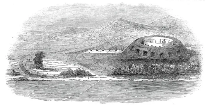 Framed Print : Fort at Tamatave, Madagascar, the scene of the late affray, 1845. Creator: Unknown Framed Print : Fort at Tamatave, Madagascar, the scene of the late affray, 1845. Creator: Unknown