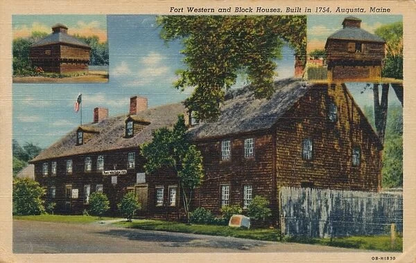 Fort Western and Block Houses, Augusta, Maine, 1920s