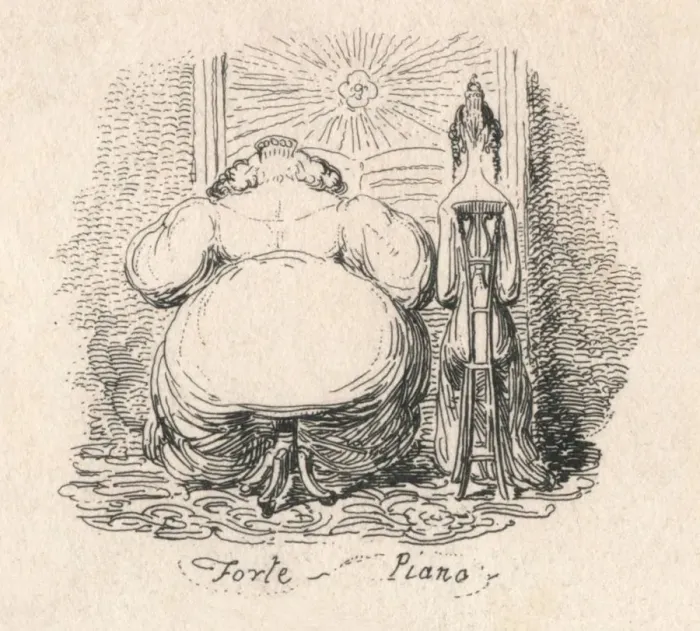 Framed Print : Forte Piano, 1829. Artist: George Cruikshank Framed Print : Forte Piano, 1829. Artist: George Cruikshank