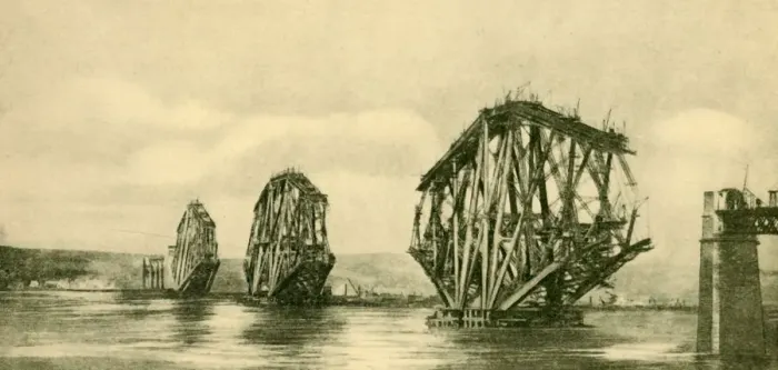 Framed Print : The Forth Bridge in Course of Construction, c1930. Creator: Unknown Framed Print : The Forth Bridge in Course of Construction, c1930. Creator: Unknown