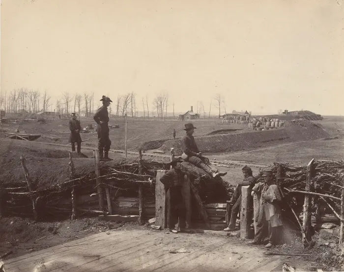 Framed Print : Fortifications, Manassas, March 1862. Creators: Barnard & Gibson, George N Framed Print : Fortifications, Manassas, March 1862. Creators: Barnard & Gibson, George N