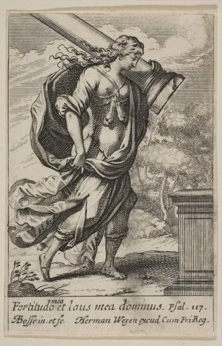 Framed Print : Fortitude, 1636. Creator: Abraham Bosse Framed Print : Fortitude, 1636. Creator: Abraham Bosse