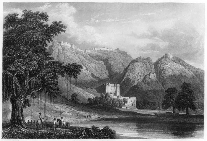 Framed Print : The Fortress of Bowrie, Rajpootana, India, c1860 Framed Print : The Fortress of Bowrie, Rajpootana, India, c1860
