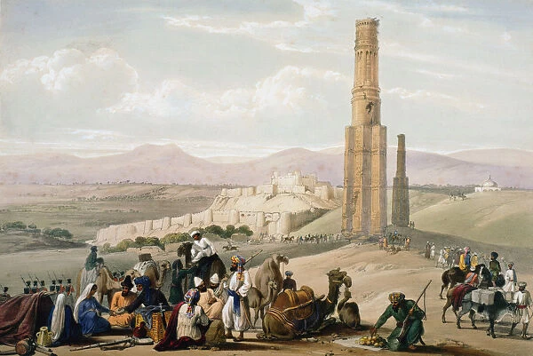 Fortress and citadel of Ghanzi, First Anglo-Afghan War, 1838-1842 (c1850) Artist: James Atkinson