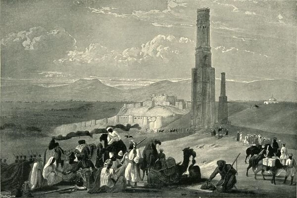 The Fortress and Citadel of Ghazni and the Two Minars, c1840, (1901). Creator: James Atkinson