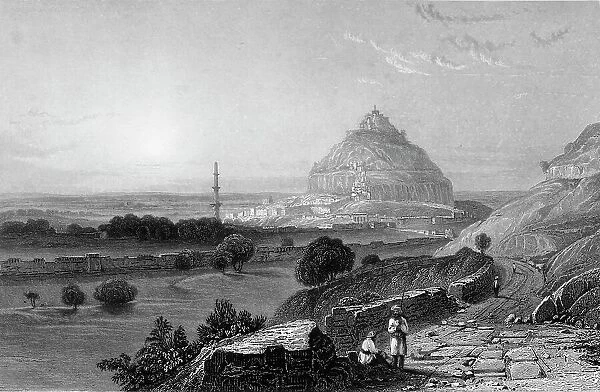 The Fortress of Dowlutabad, 1834. Creator: William Purser