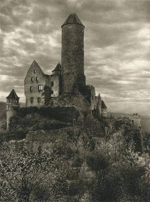 Framed Print : Fortress of Hornberg-on the-Neckar. Goetz von Berlichgen died here, 1931. Artist: Kurt Hielscher Framed Print : Fortress of Hornberg-on the-Neckar. Goetz von Berlichgen died here, 1931. Artist: Kurt Hielscher