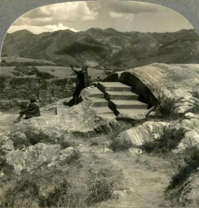 Framed Print : Fortress of Sacsahuaman and Throne of the Incas in the Hills above Cuzco, Peru, c1930s Framed Print : Fortress of Sacsahuaman and Throne of the Incas in the Hills above Cuzco, Peru, c1930s