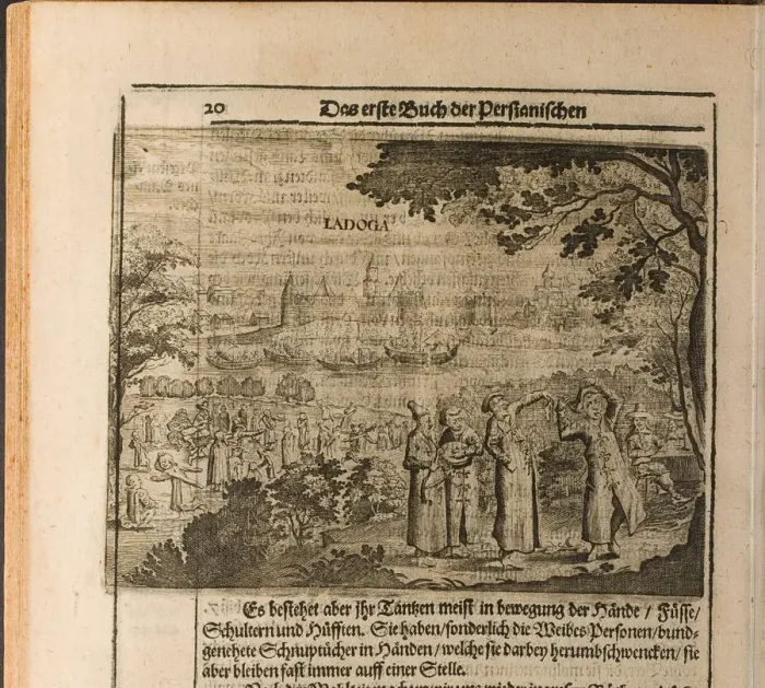Framed Print : The fortress of Staraya Ladoga (Illustration from Travels to the Great Duke of Muscovy and the King Artist: Rothgiesser, Christian Lorenzen (?-1659)