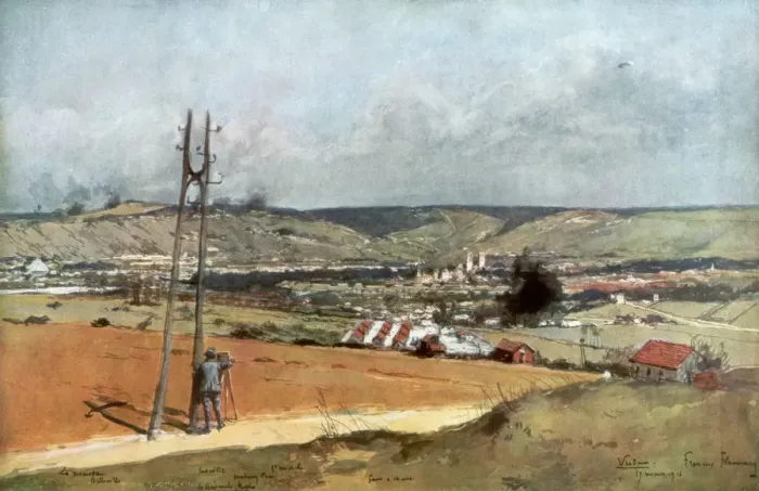 Framed Print : The Forts of Chaume, Verdun, France, 19 March 1916, (1926) Framed Print : The Forts of Chaume, Verdun, France, 19 March 1916, (1926)