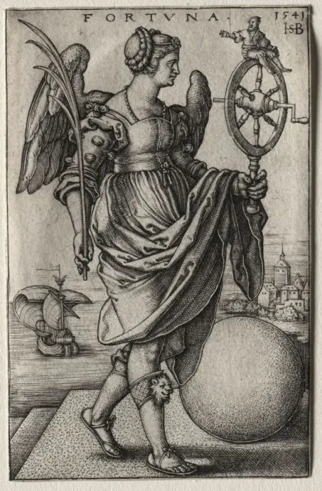 Framed Print : Fortune, 1541. Creator: Hans Sebald Beham (German, 1500-1550) Framed Print : Fortune, 1541. Creator: Hans Sebald Beham (German, 1500-1550)