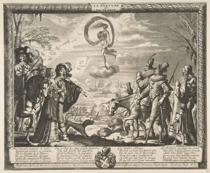 Framed Print : Fortune Favoring France (La Fortune de la France), ca. 1635-37. Creator: Abraham Bosse Framed Print : Fortune Favoring France (La Fortune de la France), ca. 1635-37. Creator: Abraham Bosse