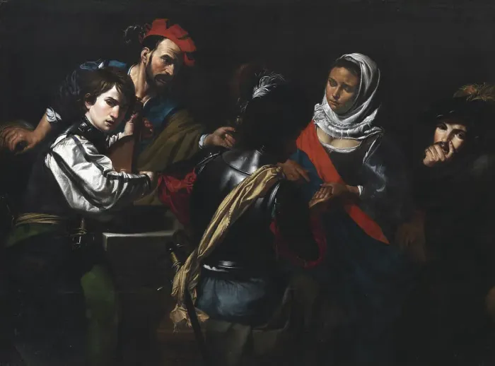 Framed Print : The Fortune Teller, 1626. Creator: Valentin de Boulogne Framed Print : The Fortune Teller, 1626. Creator: Valentin de Boulogne