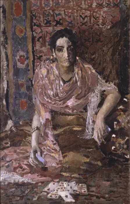 Framed Print : Fortune-teller, 1895. Artist: Vrubel, Mikhail Alexandrovich (1856-1910) Framed Print : Fortune-teller, 1895. Artist: Vrubel, Mikhail Alexandrovich (1856-1910)