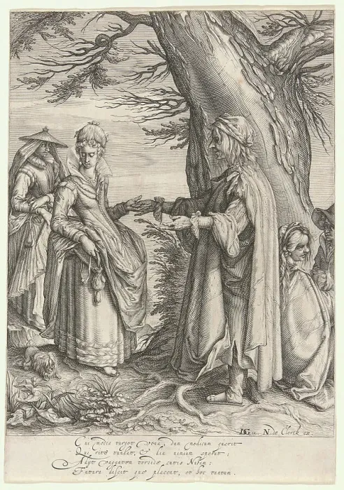 Framed Print : Fortune-Teller, c. 1608. Creator: Andries Stock Framed Print : Fortune-Teller, c. 1608. Creator: Andries Stock