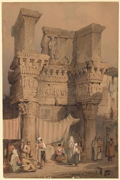 The Forum of Nerva, Rome. Creator: Samuel Prout (British, 1783-1852)