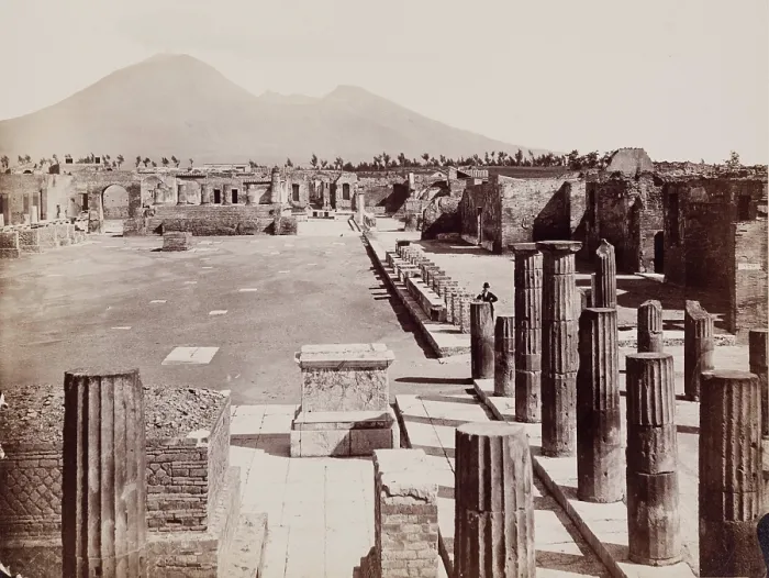 Framed Print : Forum, Pompeii, between 1880 and 1890. Creator: Giorgio Sommer Framed Print : Forum, Pompeii, between 1880 and 1890. Creator: Giorgio Sommer