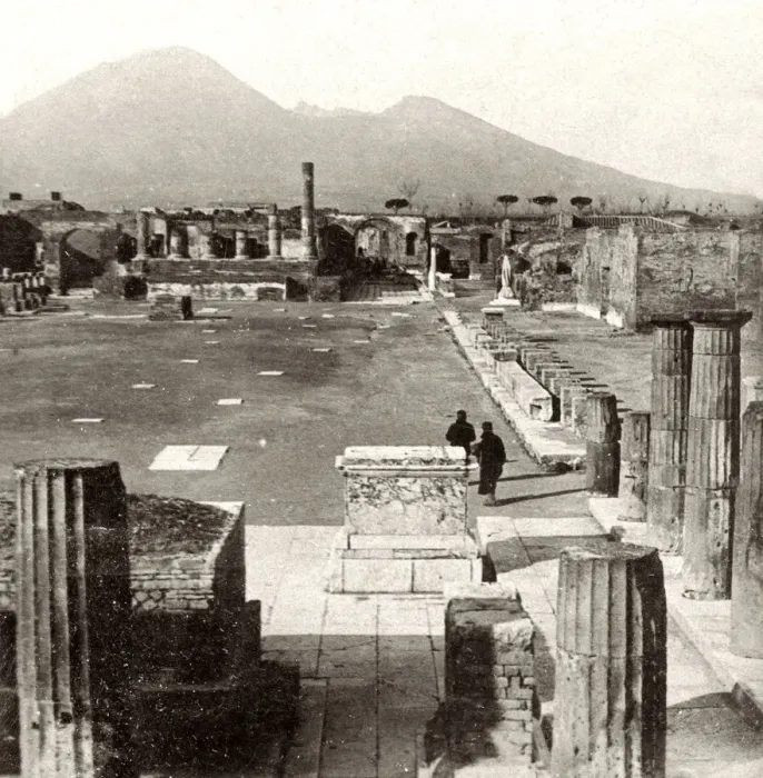 Framed Print : The forum of Pompeii, Italy, 1894 Framed Print : The forum of Pompeii, Italy, 1894