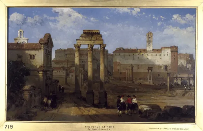 Framed Print : The Forum, Rome. Artist: David Roberts Framed Print : The Forum, Rome. Artist: David Roberts