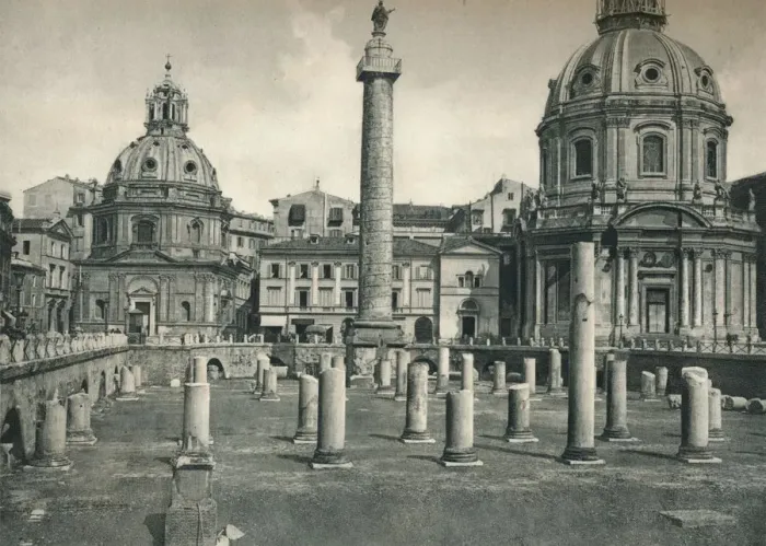 Framed Print : Forum of Trajan, Rome, Italy, 1927. Artist: Eugen Poppel Framed Print : Forum of Trajan, Rome, Italy, 1927. Artist: Eugen Poppel