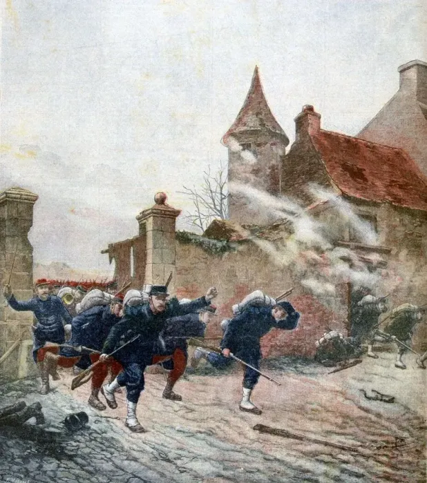Framed Print : Forward!, 1891. Artist: F Meaulle Framed Print : Forward!, 1891. Artist: F Meaulle