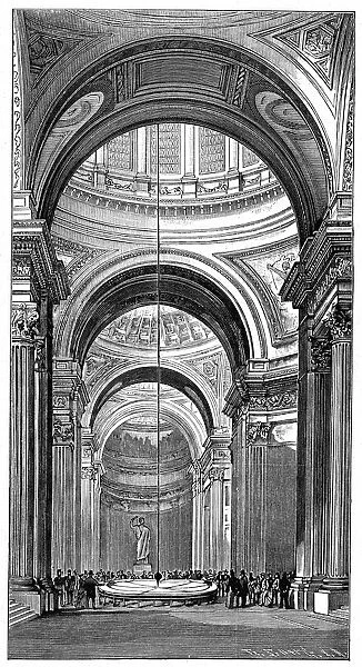 Foucaults pendulum in the Pantheon, Paris, (1851), 1900