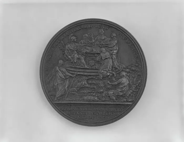 Framed Print : The Foundation of the Royal Academy of Mexico (image 2 of 2), 1778. Creator: Jerónimo Antonio Gil Framed Print : The Foundation of the Royal Academy of Mexico (image 2 of 2), 1778. Creator: Jerónimo Antonio Gil