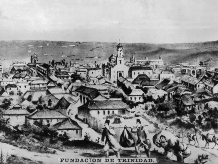 Framed Print : Foundation of Trinidad, (1534), 1920s Framed Print : Foundation of Trinidad, (1534), 1920s